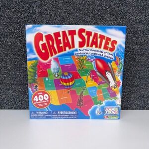 Game Zone Great States Board Game Geography Trivia‎ 400 Cards P20026 NEW